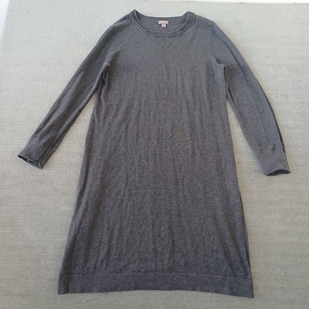 Jâ Jill Sweater Dress Women L Long Sleeve Crew Neck Knit Minimalist Casual Boho